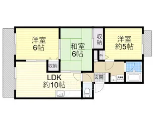 大阪府茨木市東奈良2丁目【マンション】の間取り
