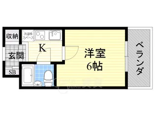 1Kの間取り画像