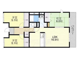 グランドメゾン川西【2階】の間取り