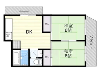 第2住吉苑【3階】の間取り
