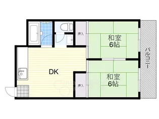 第2住吉苑【3階】の間取り