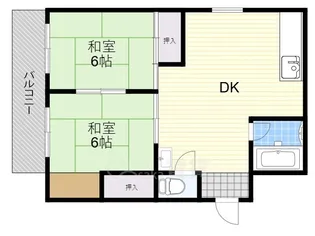 第2住吉苑【3階】の間取り