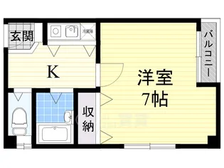 カーサゼブラ土佐堀【4階】の間取り