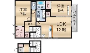 カサベルテ【2階】の間取り