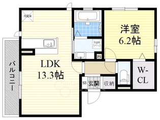 大阪府茨木市島1丁目【アパート】の間取り