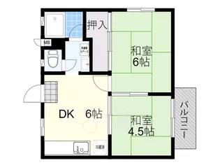 福西ハイツ【1階】の間取り