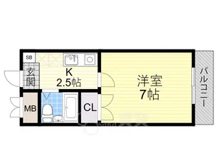 エレガンス刀根山【3階】の間取り