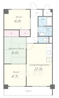 アミティエ西緑丘【3階】の間取り
