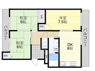 エクセル豊中【4階】の間取り
