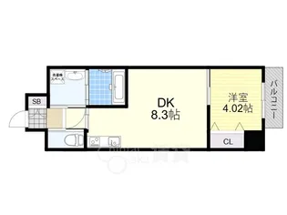 クローバー・クレア石橋阪大前【3階】の間取り