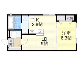 1LDKの間取り画像