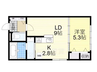 1LDKの間取り画像