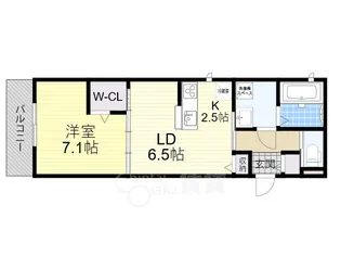 大阪府茨木市西河原1丁目【アパート】の間取り
