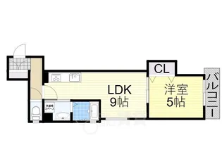 クリエオーレ豊島南【2階】の間取り