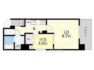 ファーストフィオーレ江坂垂水町2【8階】の間取り