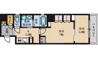 大阪府大阪市淀川区東三国5丁目【マンション】の間取り