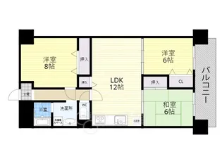 シャトー西梅田【2階】の間取り