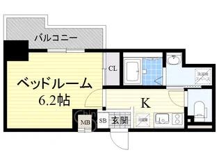 Dimus新大阪【6階】の間取り