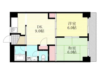 モリハイム豊里7(旧グランドハイツ大西)【1階】の間取り