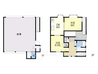 フラット塚本【1階】の間取り