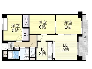 リアライズ安威【1階】の間取り