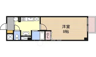 オレンジコート西心斎橋【4階】の間取り