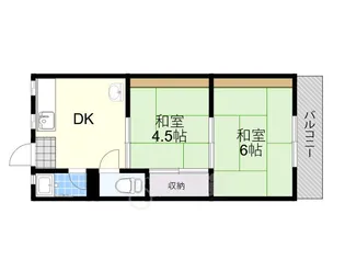 上中条ハイツ【1階】の間取り