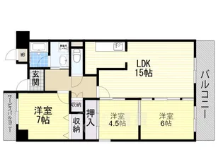 グランデパイース【3階】の間取り