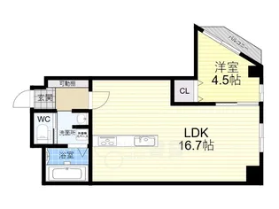 ラポール京町堀【6階】の間取り