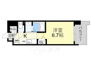 ラグゼ三国駅前【9階】の間取り