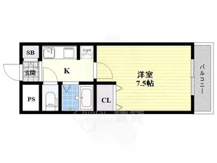 ハートランドウエストマンション【7階】の間取り