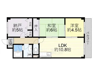 シャルム千里丘【1階】の間取り