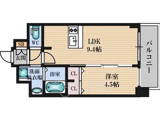 大阪府大阪市淀川区東三国6丁目【マンション】の間取り