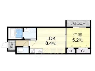 フジパレス庄内西町【3階】の間取り