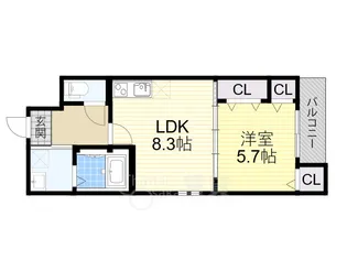 大阪府豊中市庄内西町2丁目【アパート】の間取り