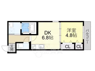 大阪府豊中市庄内西町2丁目【アパート】の間取り