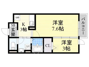 カムフォーラユー【2階】の間取り