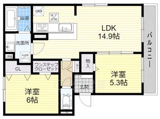 Casa Kawarada【2階】の間取り