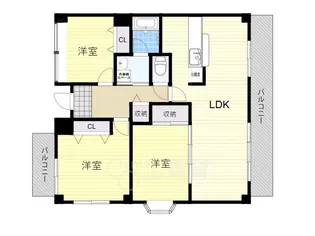 第2メゾンファミール【1階】の間取り