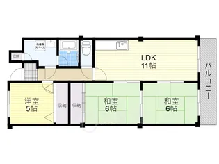大阪府茨木市沢良宜西4丁目【アパート】の間取り