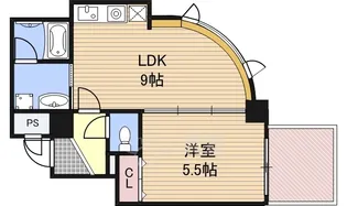 アルプス西梅田【2階】の間取り