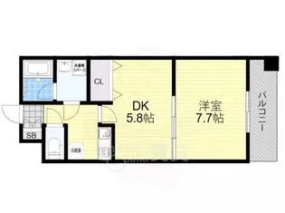 レフィーナカルム江坂【9階】の間取り