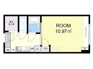 ステュディオ新御堂【11階】の間取り