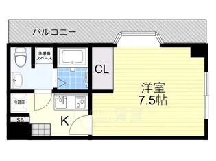 大阪府大阪市淀川区西三国3丁目【マンション】の間取り