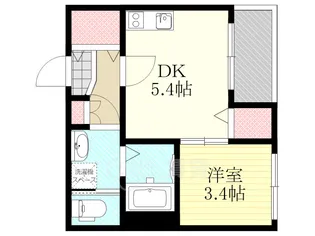 GLOWILL東三国【1階】の間取り