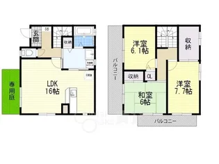 大阪府茨木市平田2丁目【マンション】の間取り