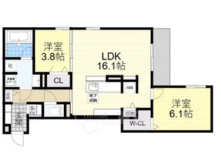 大阪府大阪市東淀川区小松3丁目【アパート】の間取り