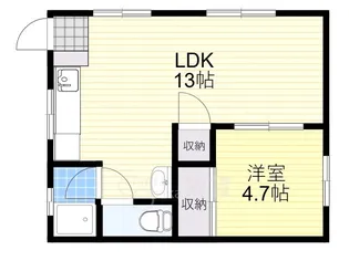 大阪府豊中市螢池北町1丁目【アパート】の間取り