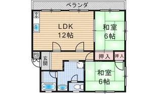 大阪府茨木市並木町【マンション】の間取り