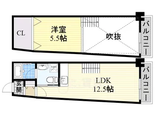 スタディオン【4階】の間取り